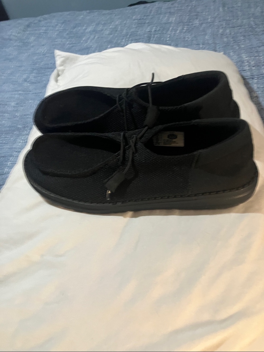 Hey Dude Black Knit Slip-On Loafers - Picture 2 of 4